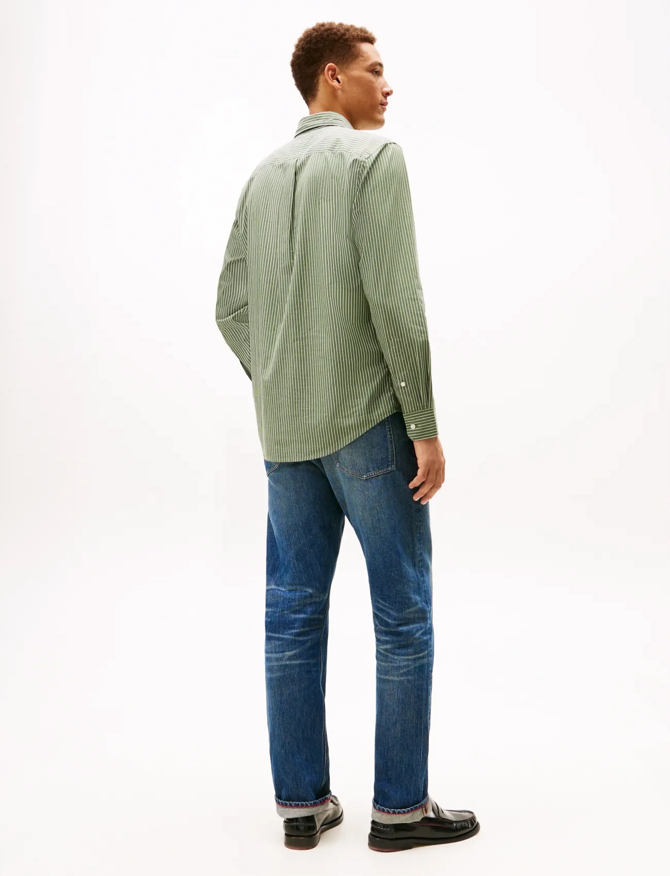 Tommy Hilfiger - CORE HAIRLINE POPLIN RF SHIRT - raidalliset kauluspaidat - mountain pine   stripe - 3