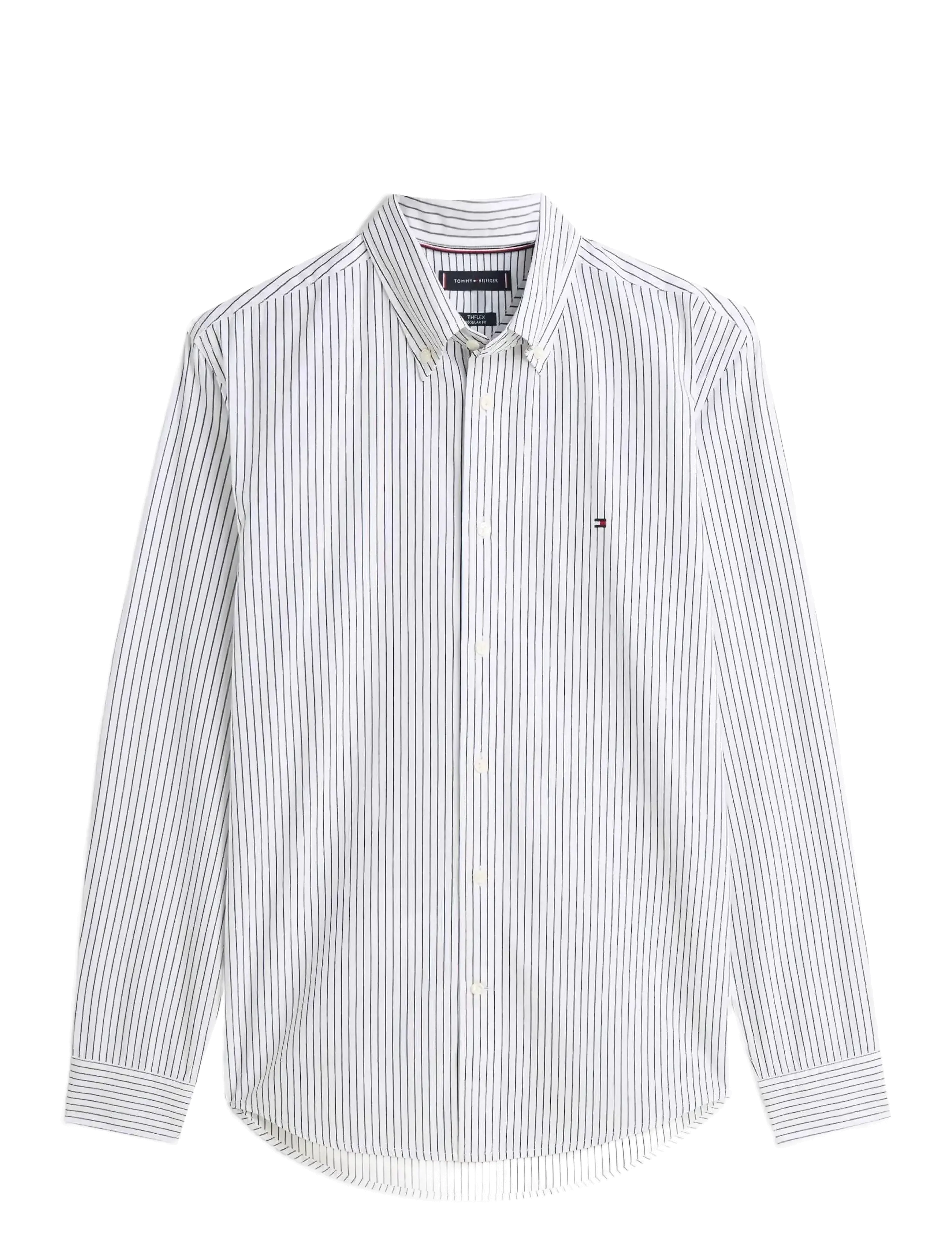 Tommy Hilfiger CORE HAIRLINE POPLIN RF SHIRT - Hemden - WHITE / STRIPE / white