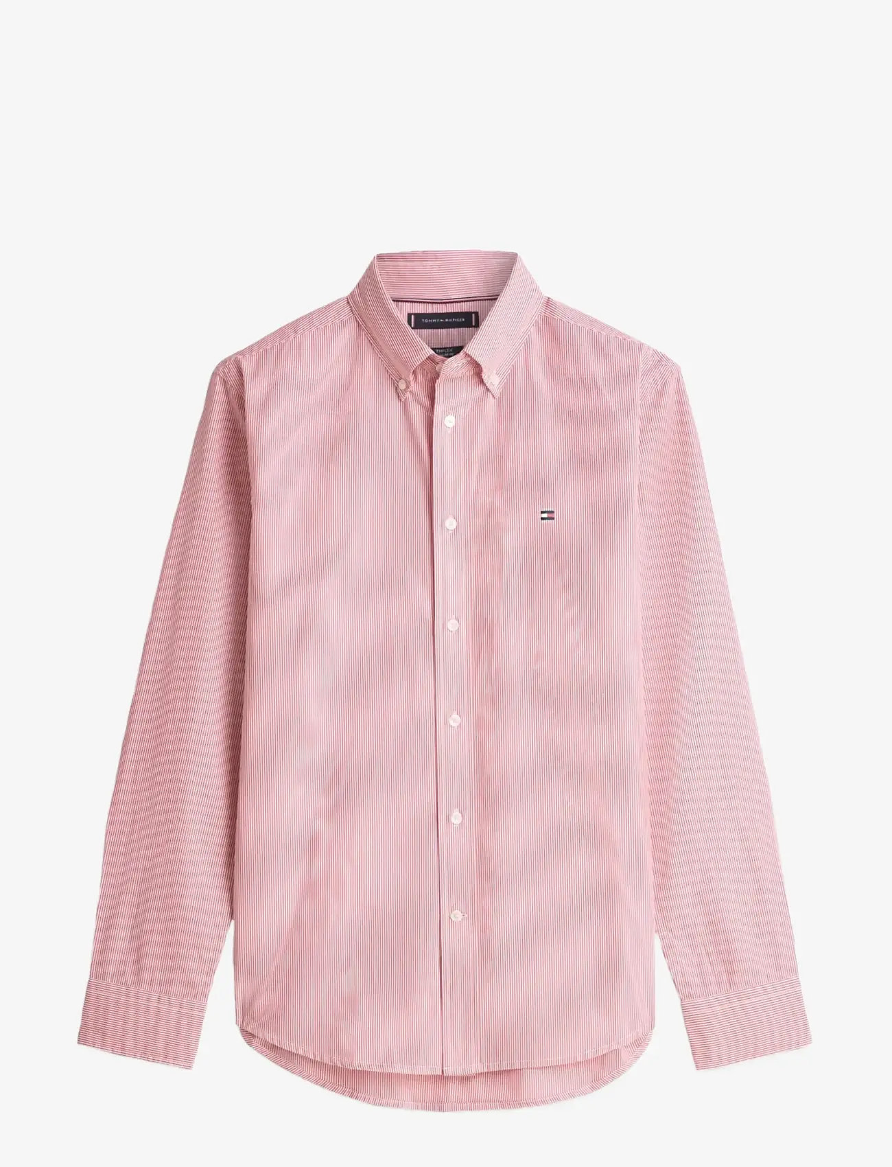 Tommy Hilfiger - CORE FLEX POP CLASSIC STP SHIRT - stribede skjorter - medium red   stripe - 1