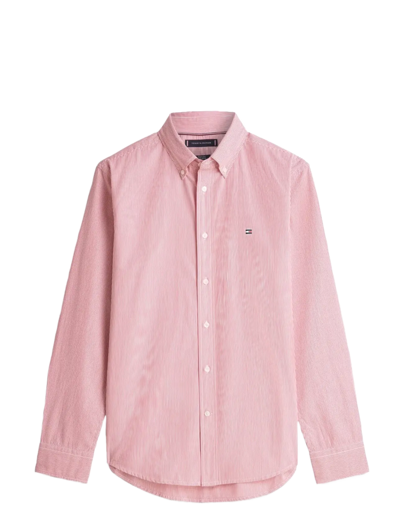 Tommy Hilfiger CORE FLEX POP CLASSIC STP SHIRT - Skjorter - MEDIUM RED   STRIPE / red