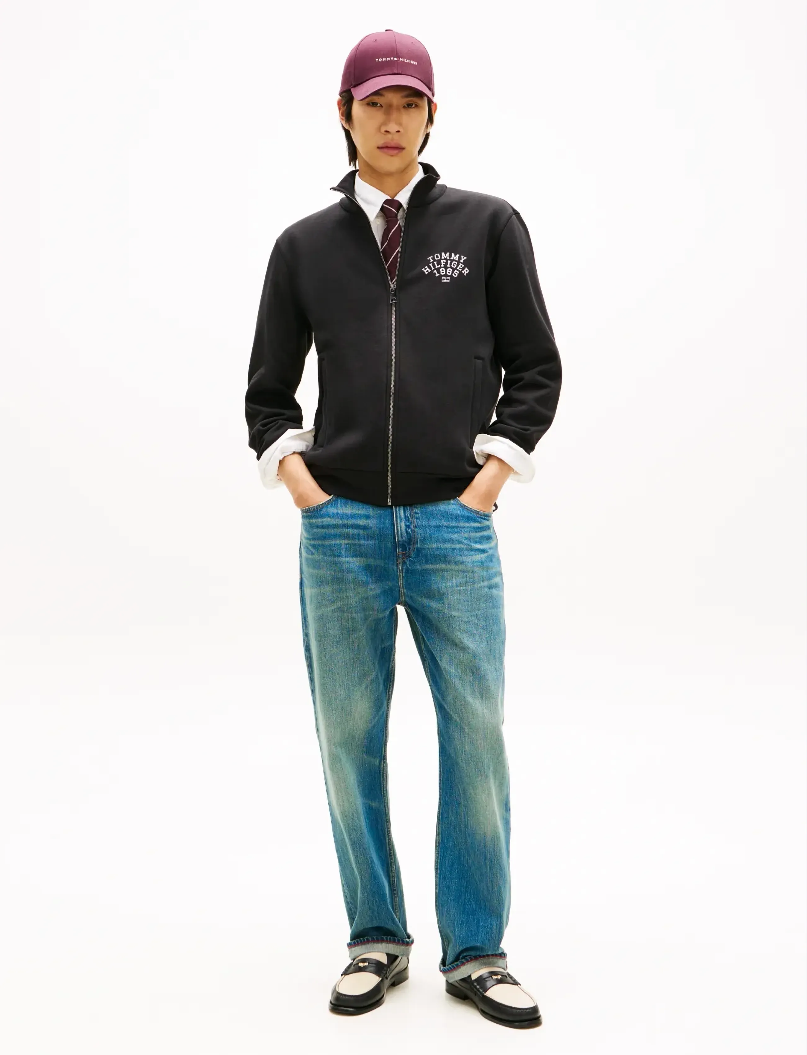 Tommy Hilfiger - HILFIGER ARCH STAND COLLAR ZIP - sügisjoped - black - 2
