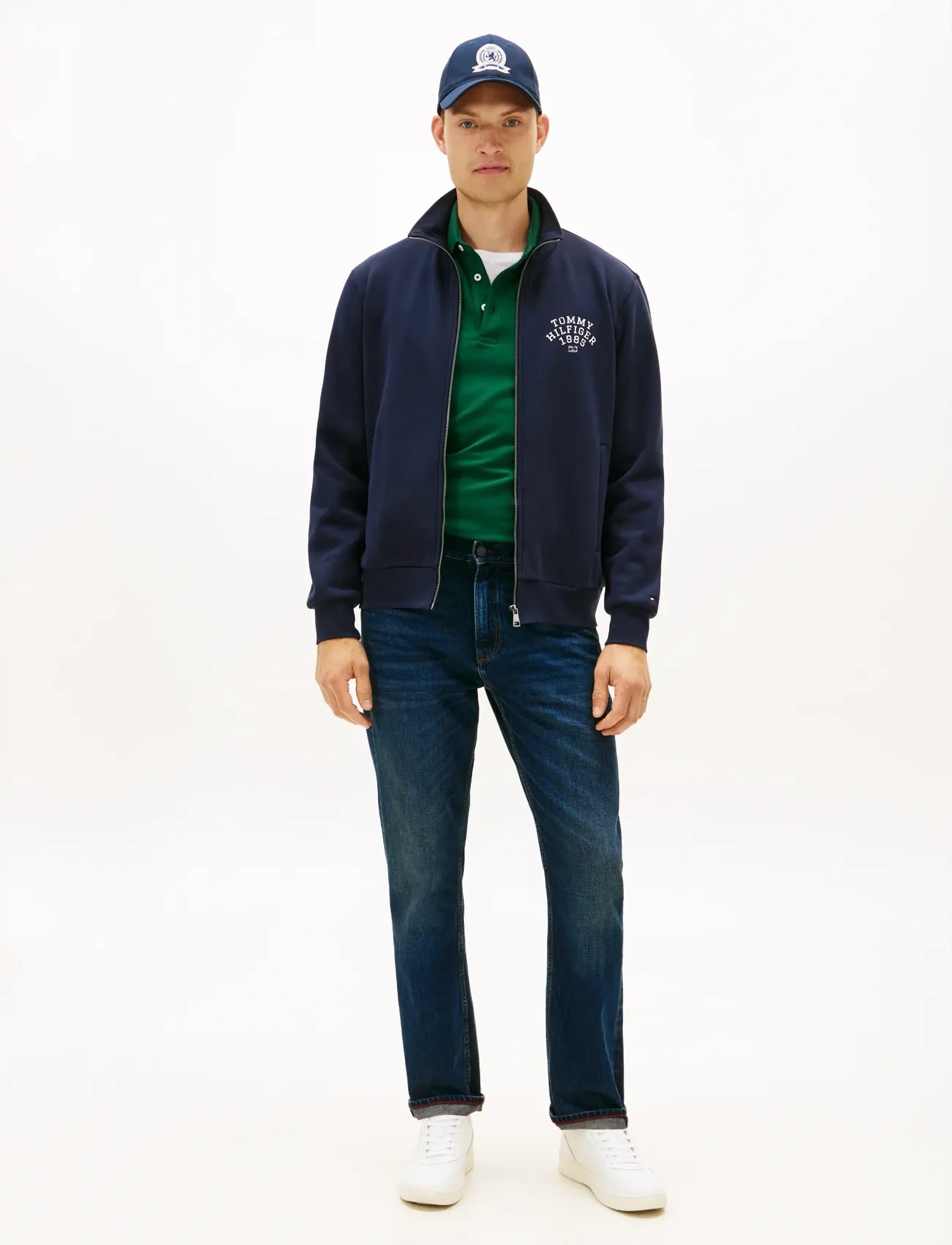 Tommy Hilfiger - HILFIGER ARCH STAND COLLAR ZIP - spring jackets - desert sky - 2