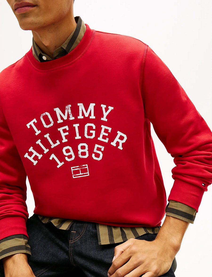 Tommy Hilfiger - HILFIGER ARCH SWEATSHIRT - sweats - medium red - 4