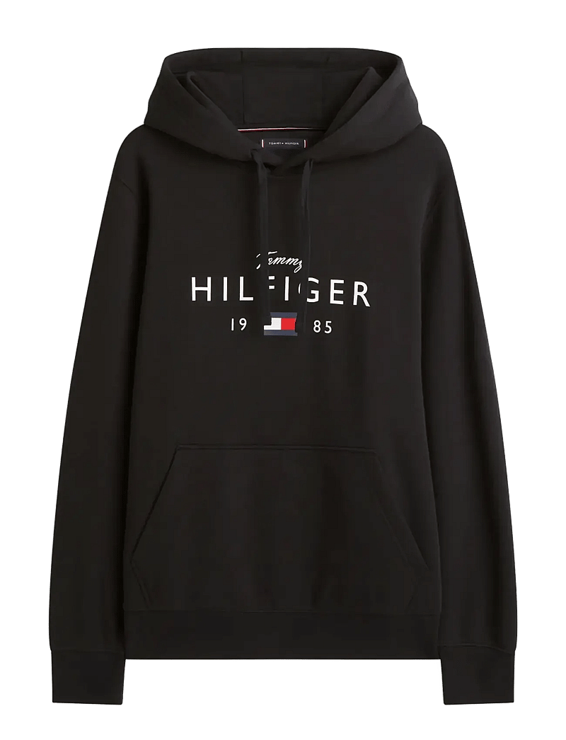 Tommy Hilfiger - BRAND LOVE BIG HILFIGER HOODIE - hupparit - black - 1