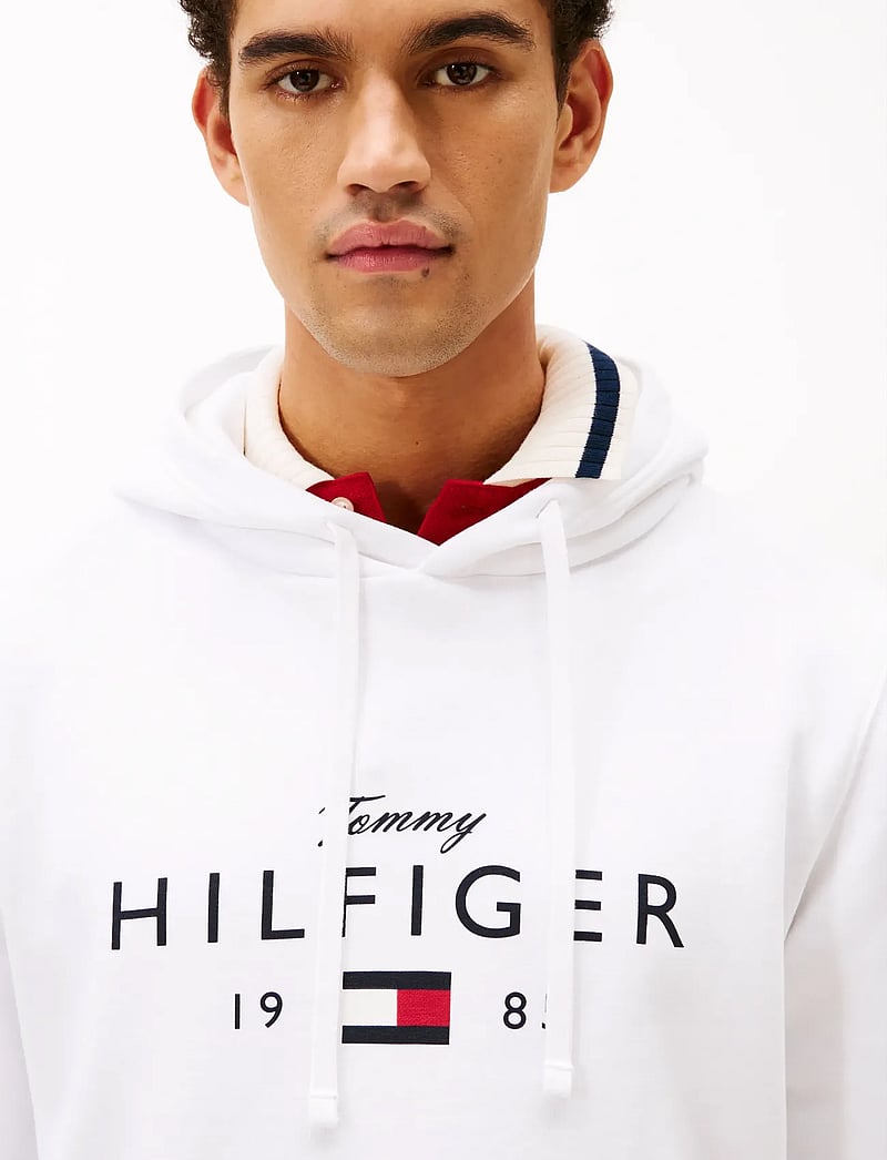 Tommy Hilfiger - BRAND LOVE BIG HILFIGER HOODIE - hoodies - white - 4