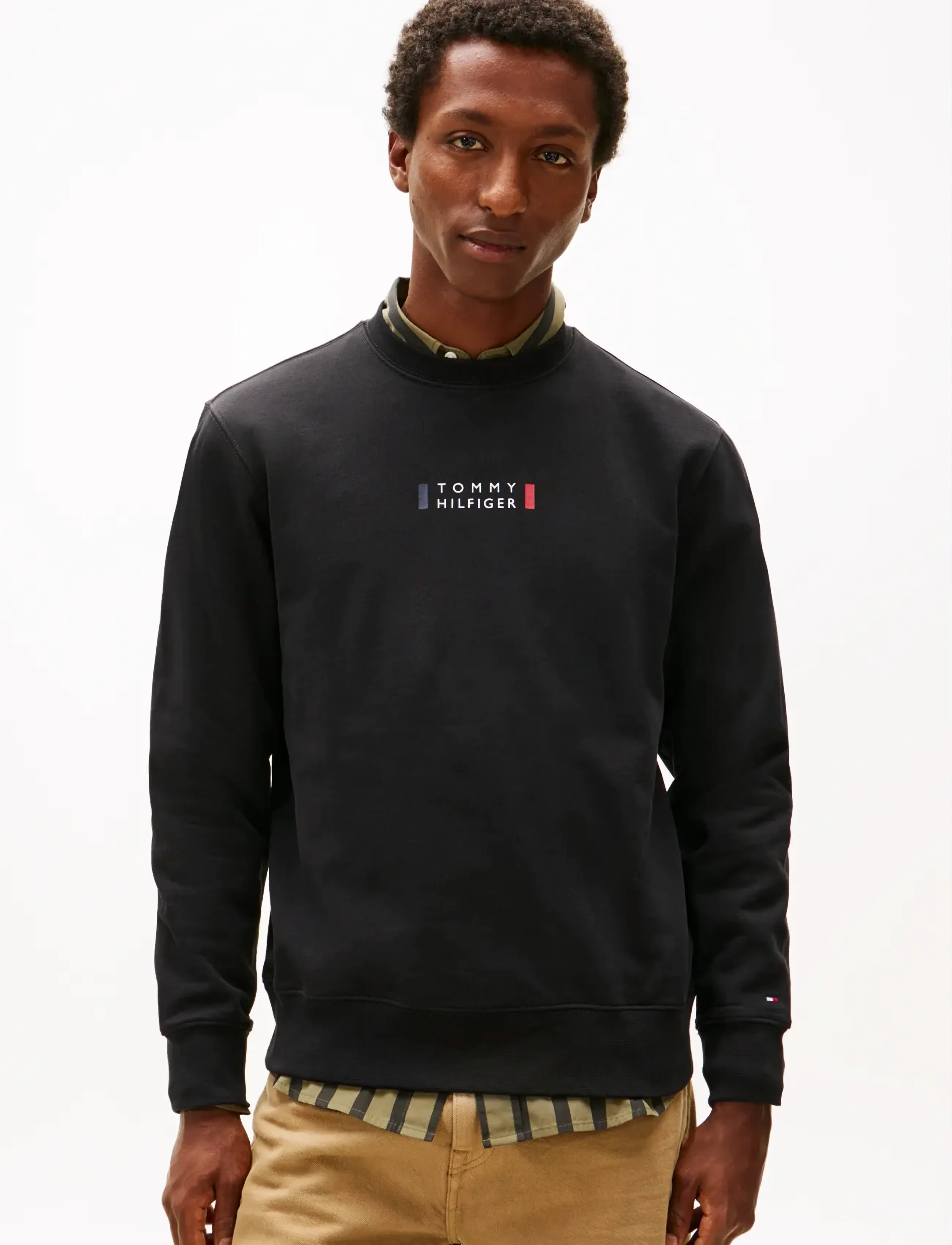 Tommy Hilfiger BRAND LOVE SWEATSHIRT - Tommy Hilfiger - BLACK / black