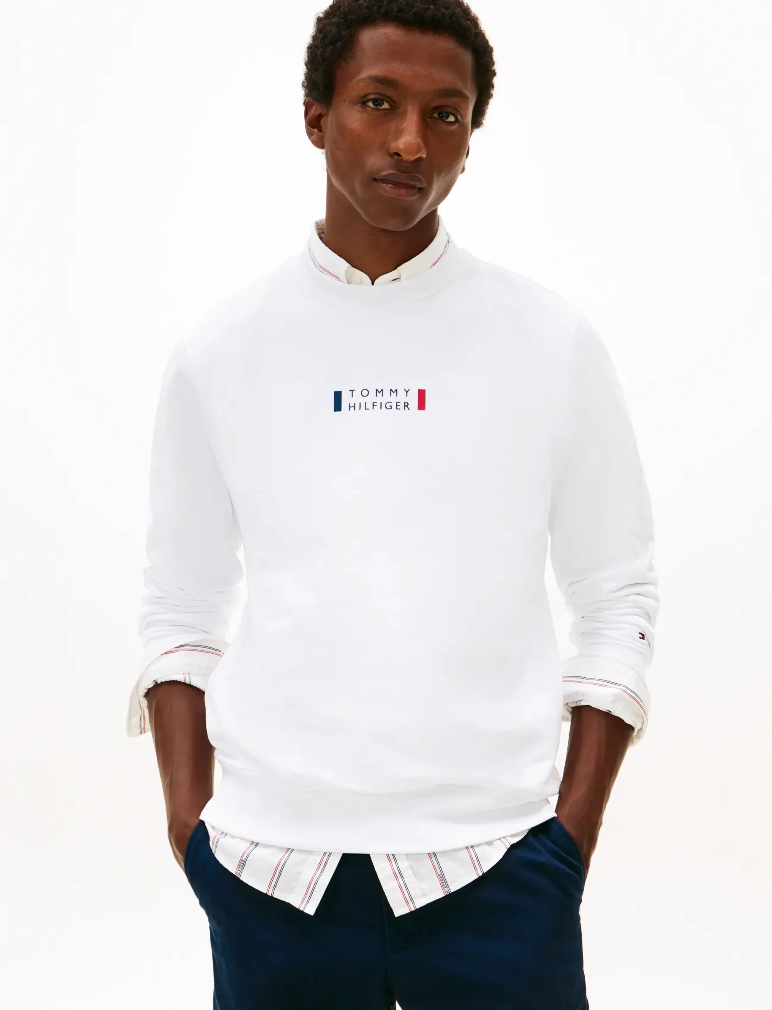 Tommy Hilfiger BRAND LOVE SWEATSHIRT - Nyheter - WHITE / white
