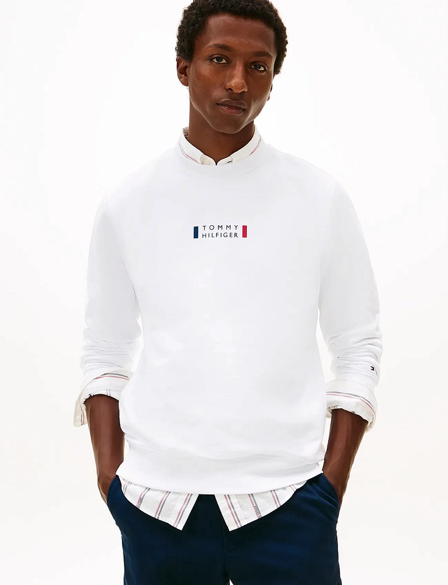 Tommy Hilfiger - BRAND LOVE SWEATSHIRT - shoppa efter tillfälle - white - 0