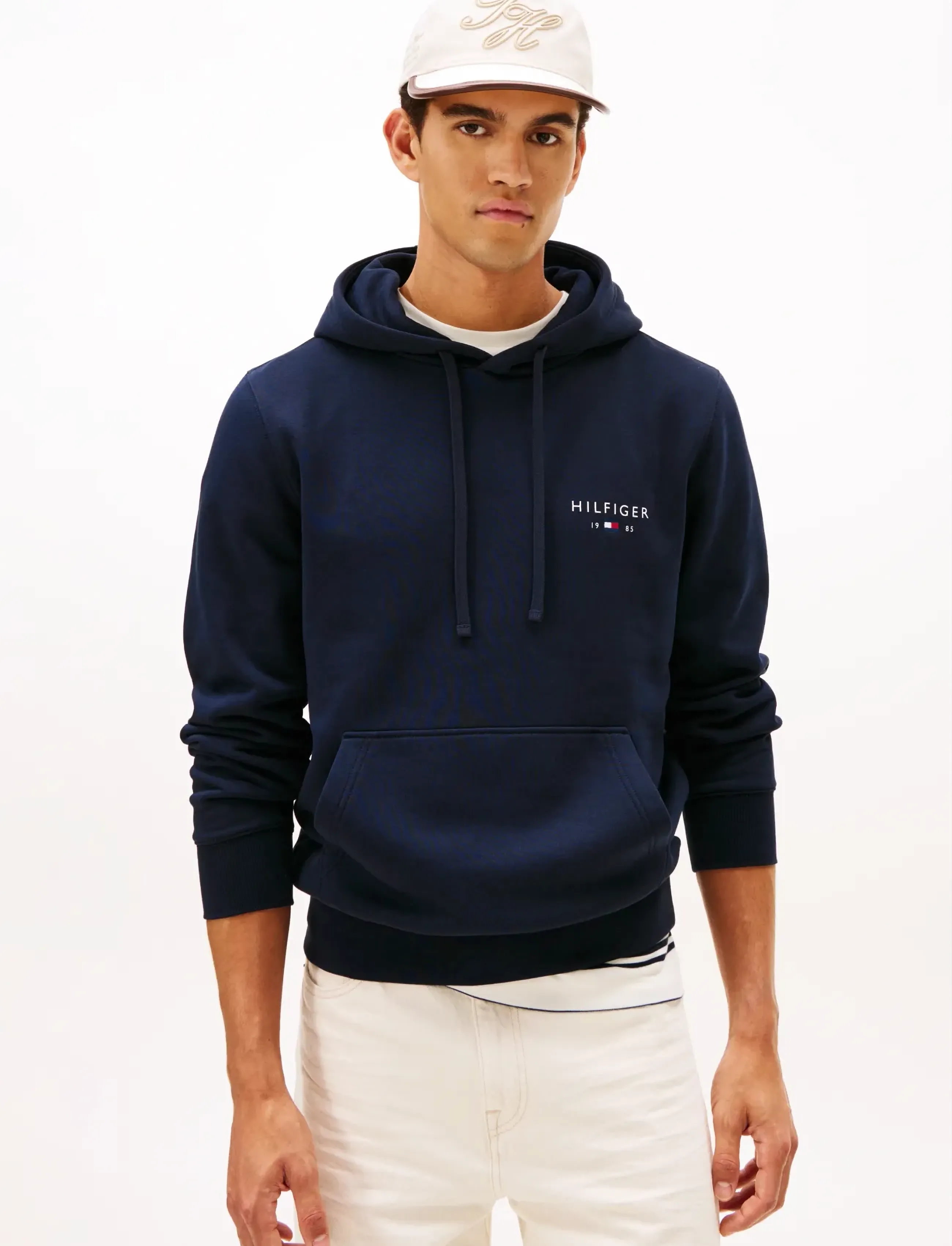 Tommy Hilfiger BRAND LOVE SMALL HILFIGER HOODIE - Designers - DESERT SKY / navy