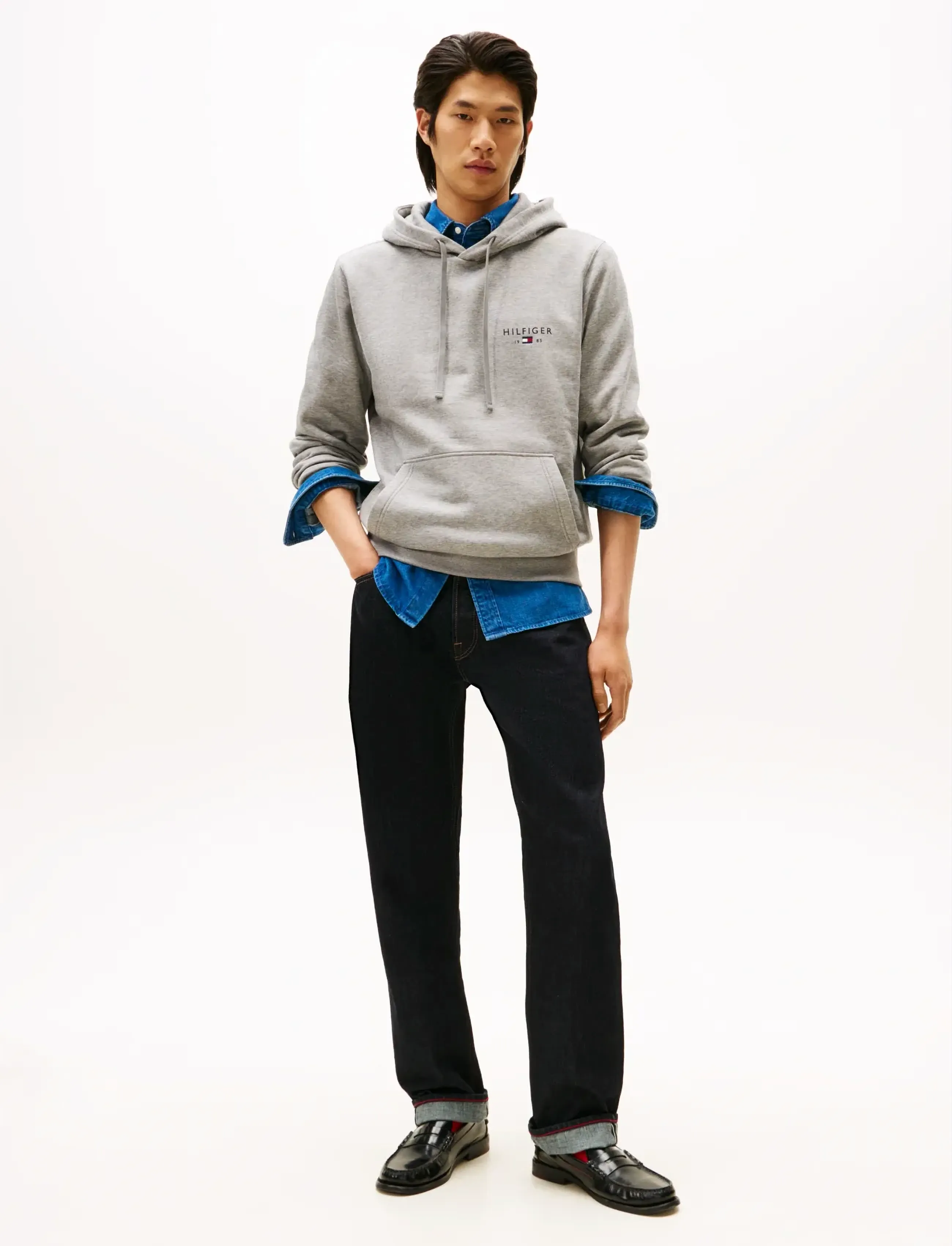Tommy Hilfiger - BRAND LOVE SMALL HILFIGER HOODIE - hættetrøjer - medium grey heather - 2