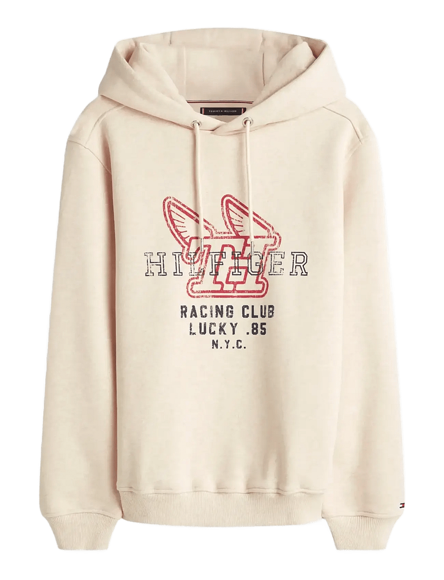 Tommy Hilfiger - MODERN ATH GRAPHIC HOODY - kapuutsiga dressipluusid - heathered oatmilk - 1