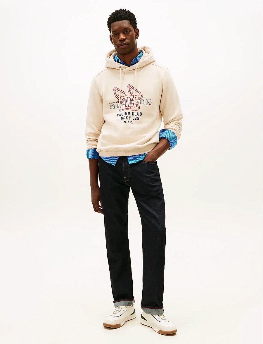 Tommy Hilfiger - MODERN ATH GRAPHIC HOODY - kapuutsiga dressipluusid - heathered oatmilk - 2