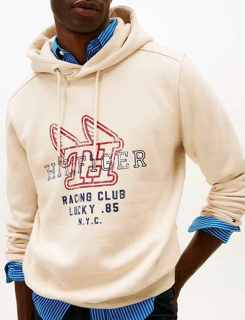 Tommy Hilfiger - MODERN ATH GRAPHIC HOODY - hoodies - heathered oatmilk - 4