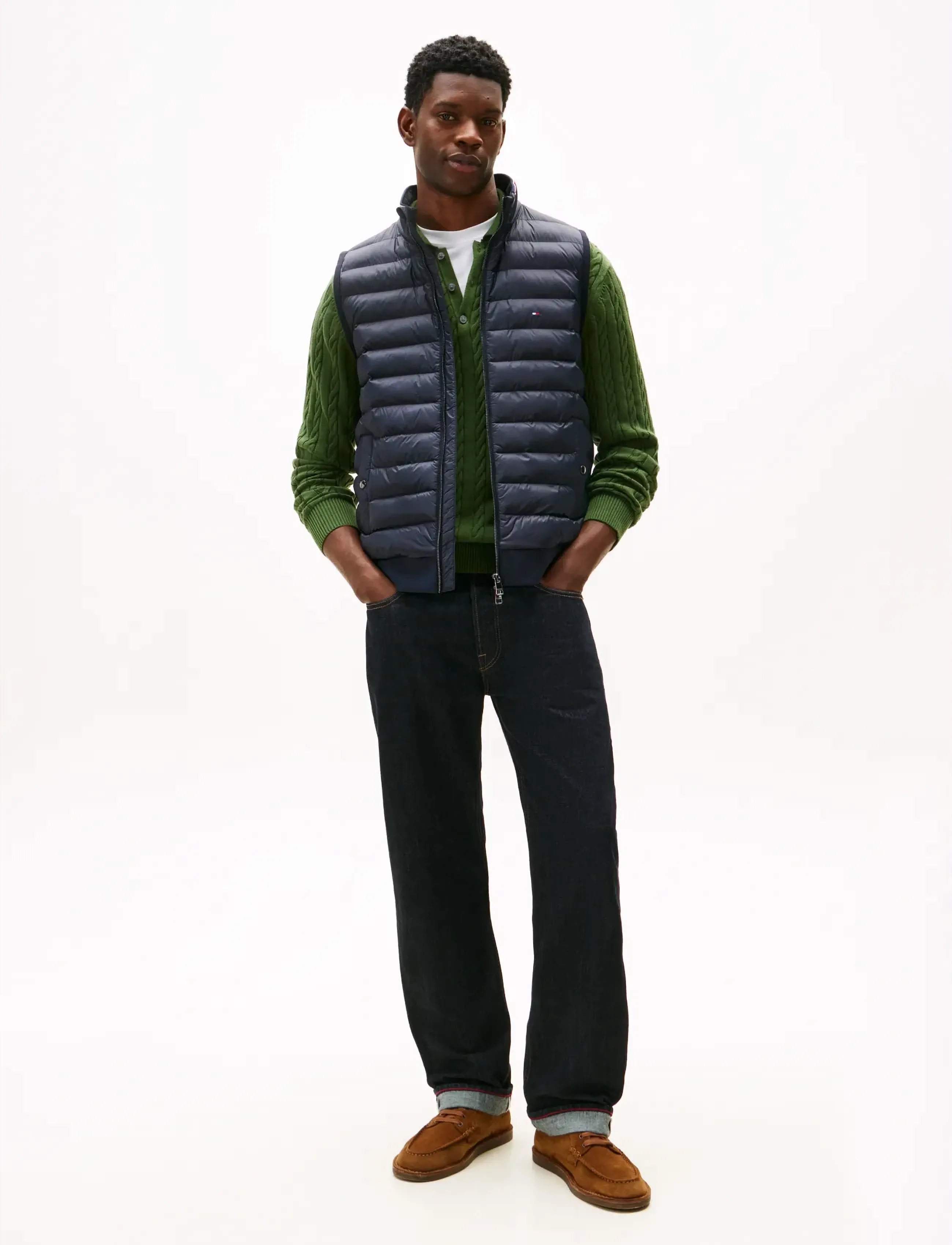 Tommy Hilfiger - MIX MEDIA ESS RWB VEST - vestid - desert sky - 2