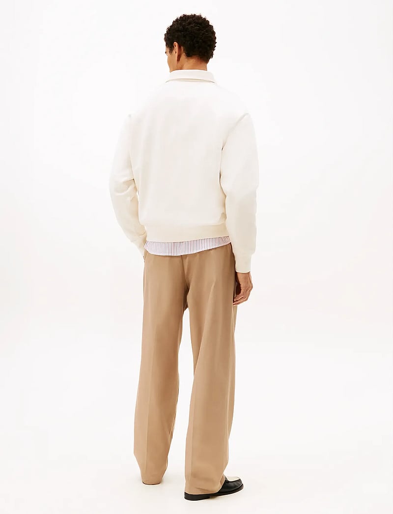 Tommy Hilfiger - ESS FLEECE COLORBLOCK RUGBY - polo krekli ar garām piedurknēm - ivory petal - 3
