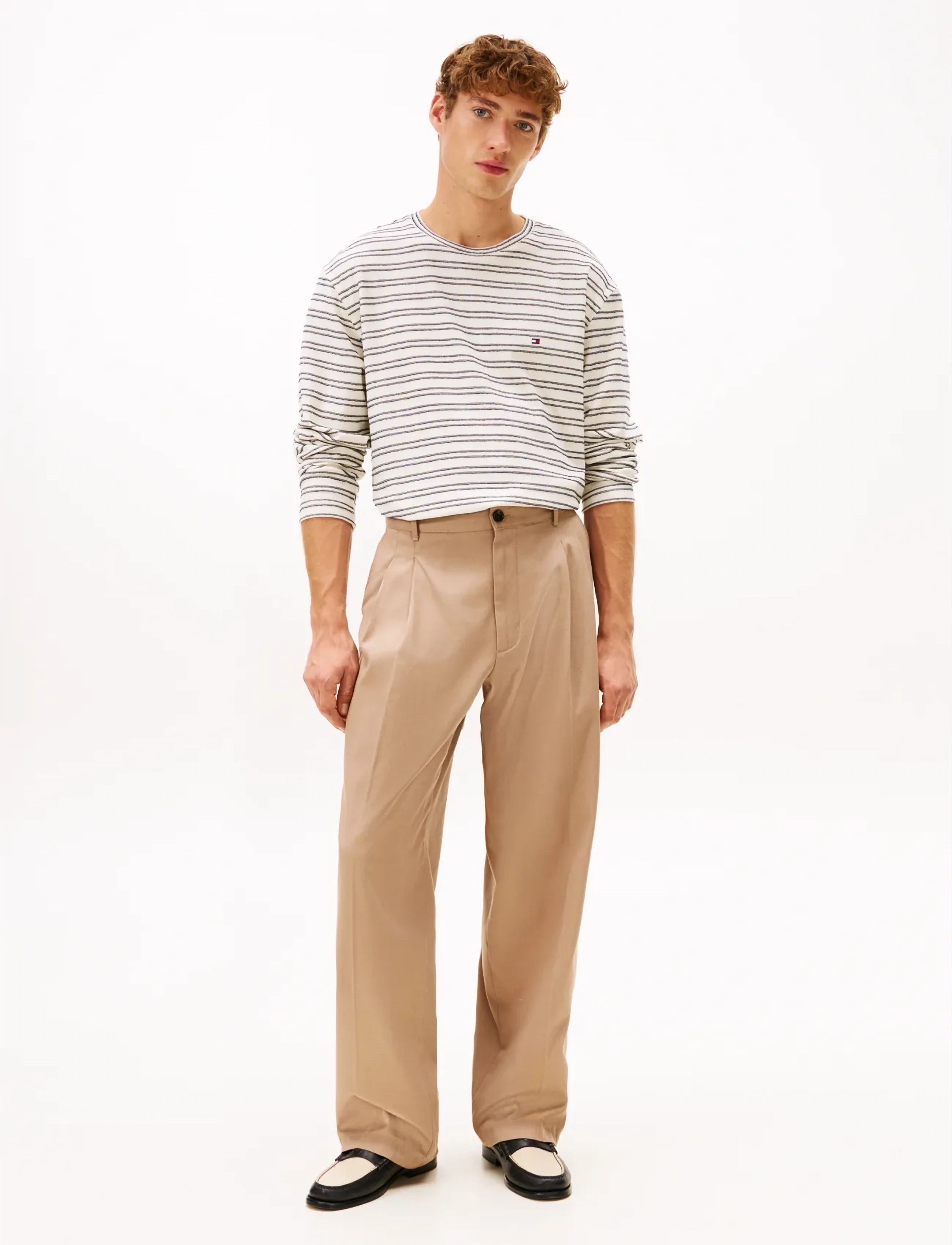 Tommy Hilfiger - BOUCLE STRIPE LS TEE - prezenty urodzinowe - ivory petal   desert sky - 2