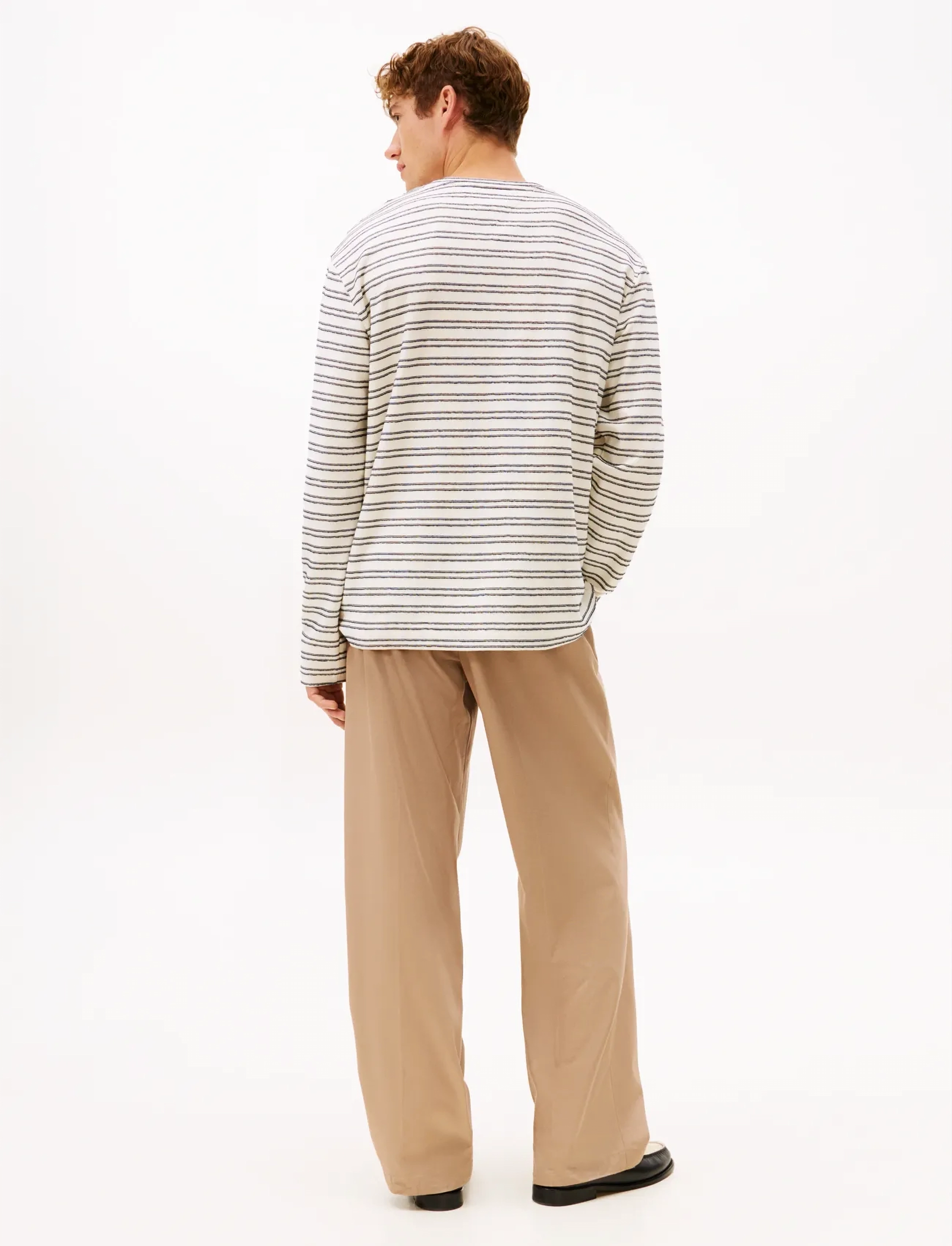 Tommy Hilfiger - BOUCLE STRIPE LS TEE - prezenty urodzinowe - ivory petal   desert sky - 3