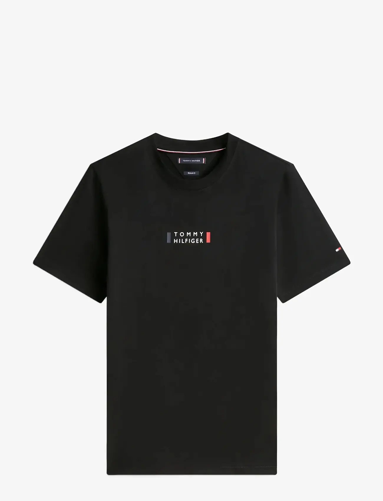 Tommy Hilfiger - BRAND LOVE SMALL CENTER TEE - kortærmede t-shirts - black - 1