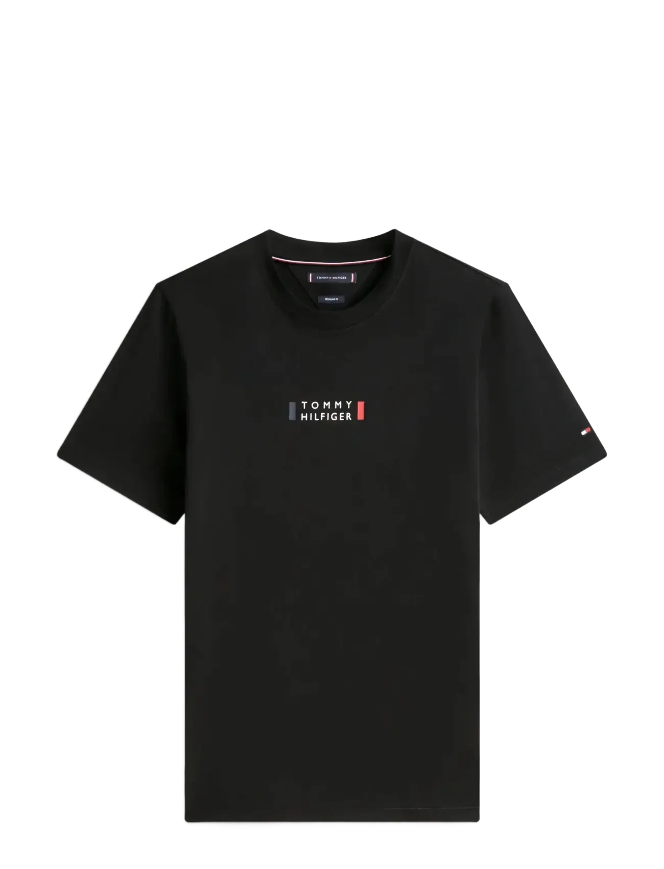 Tommy Hilfiger BRAND LOVE SMALL CENTER TEE - T-paidat - BLACK / black