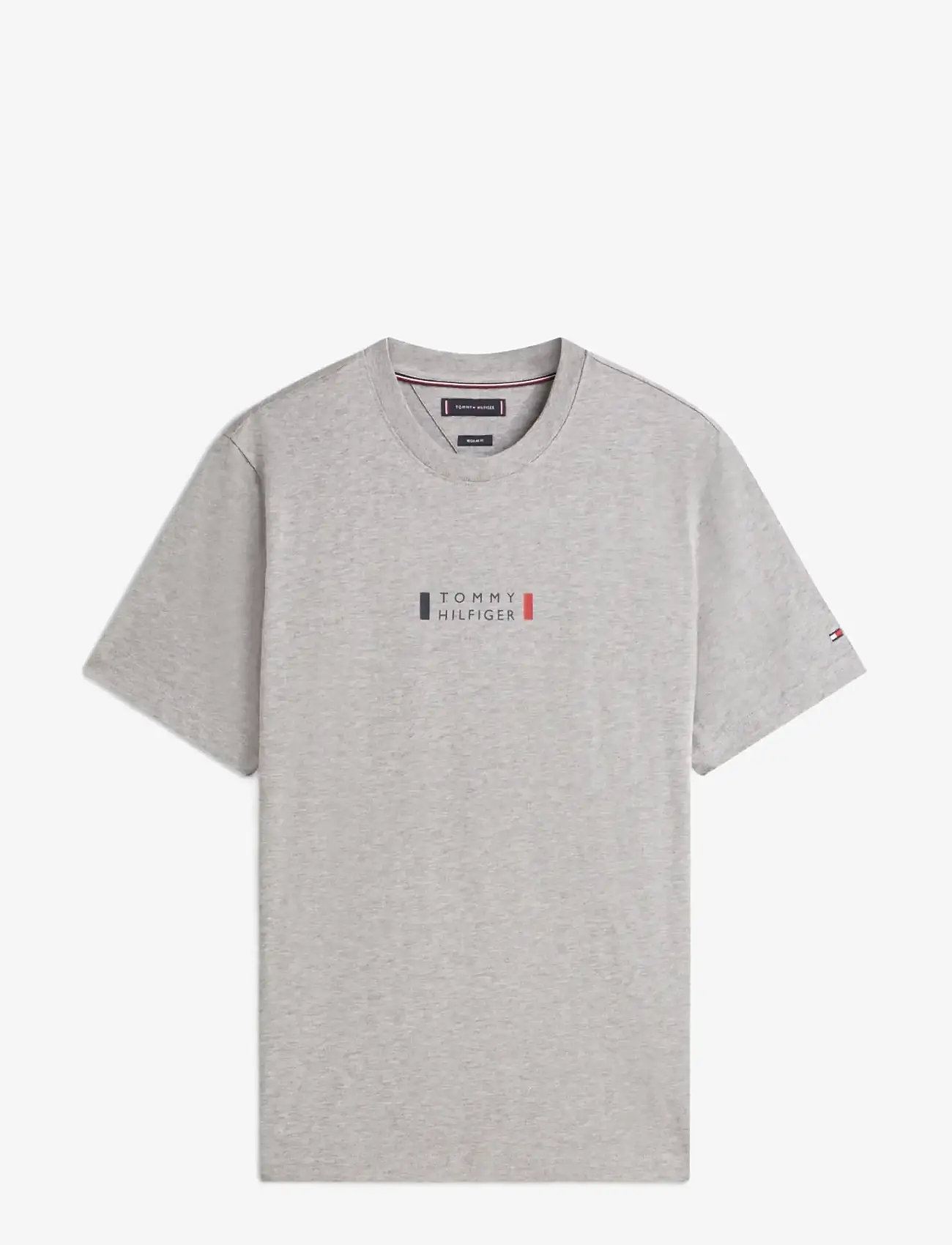 Tommy Hilfiger - BRAND LOVE SMALL CENTER TEE - kortærmede t-shirts - medium grey heather - 1