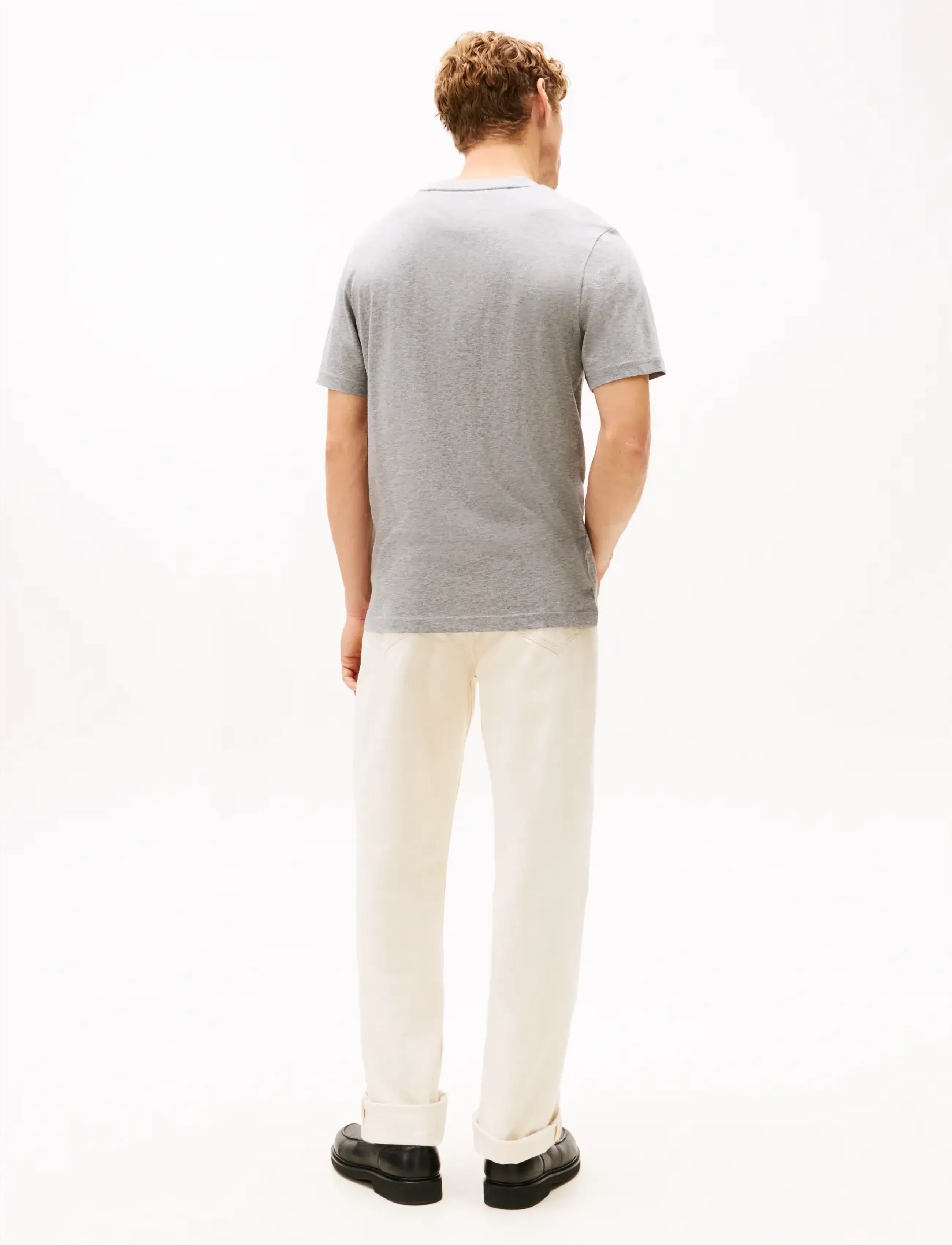 Tommy Hilfiger - BRAND LOVE SMALL CENTER TEE - short-sleeved t-shirts - medium grey heather - 3
