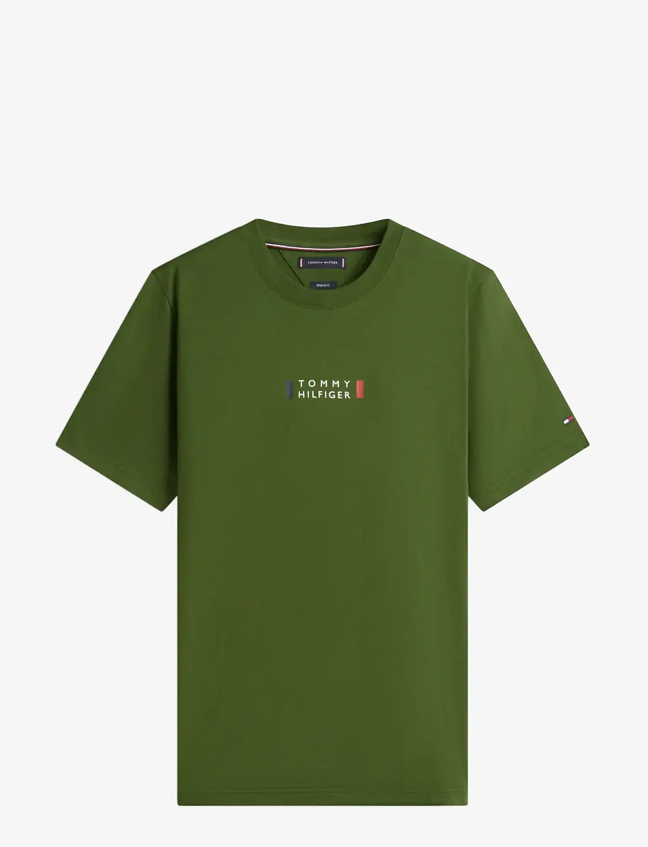 Tommy Hilfiger - BRAND LOVE SMALL CENTER TEE - kortærmede t-shirts - mountain pine - 1