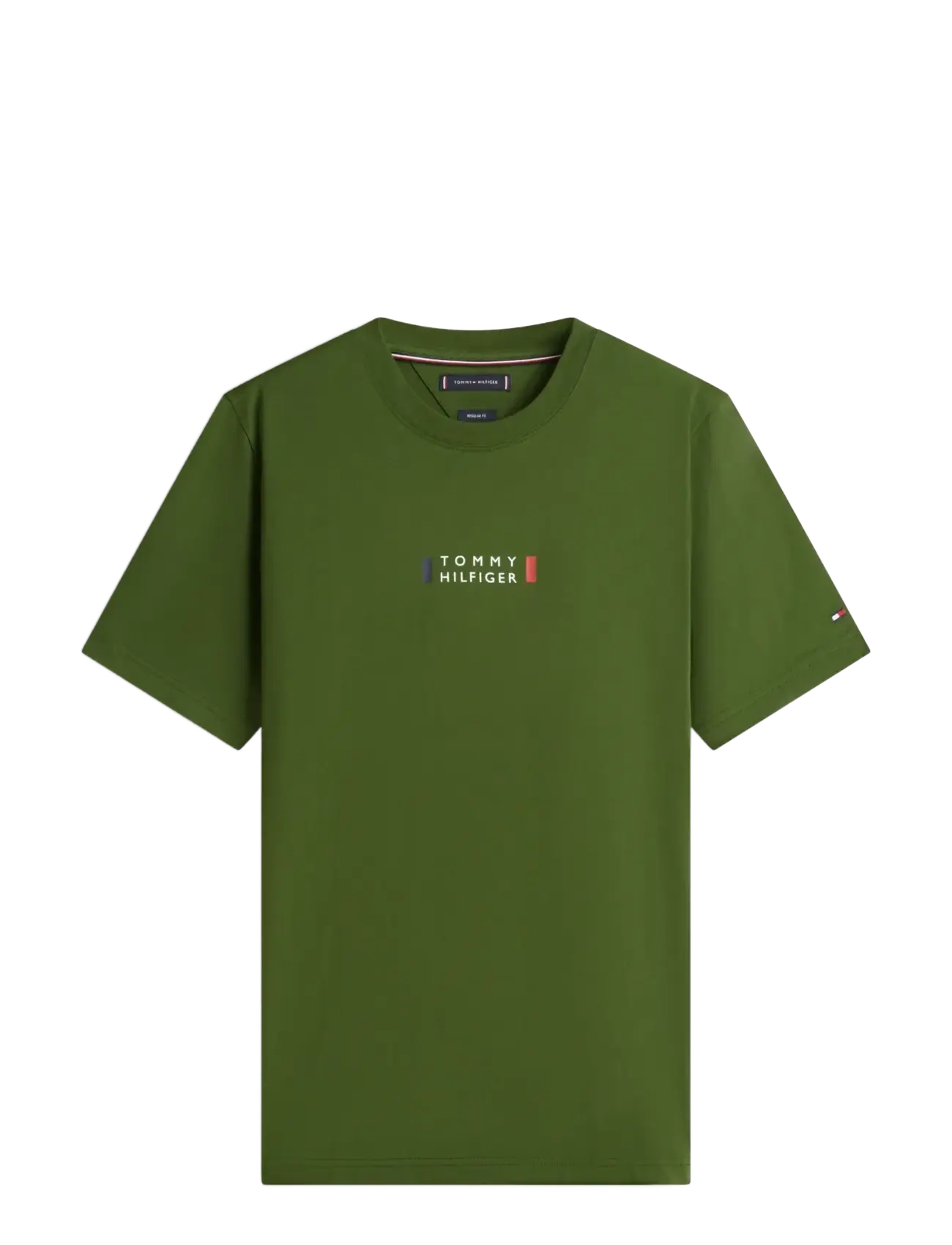 Tommy Hilfiger BRAND LOVE SMALL CENTER TEE - T-paidat - MOUNTAIN PINE / khaki/green