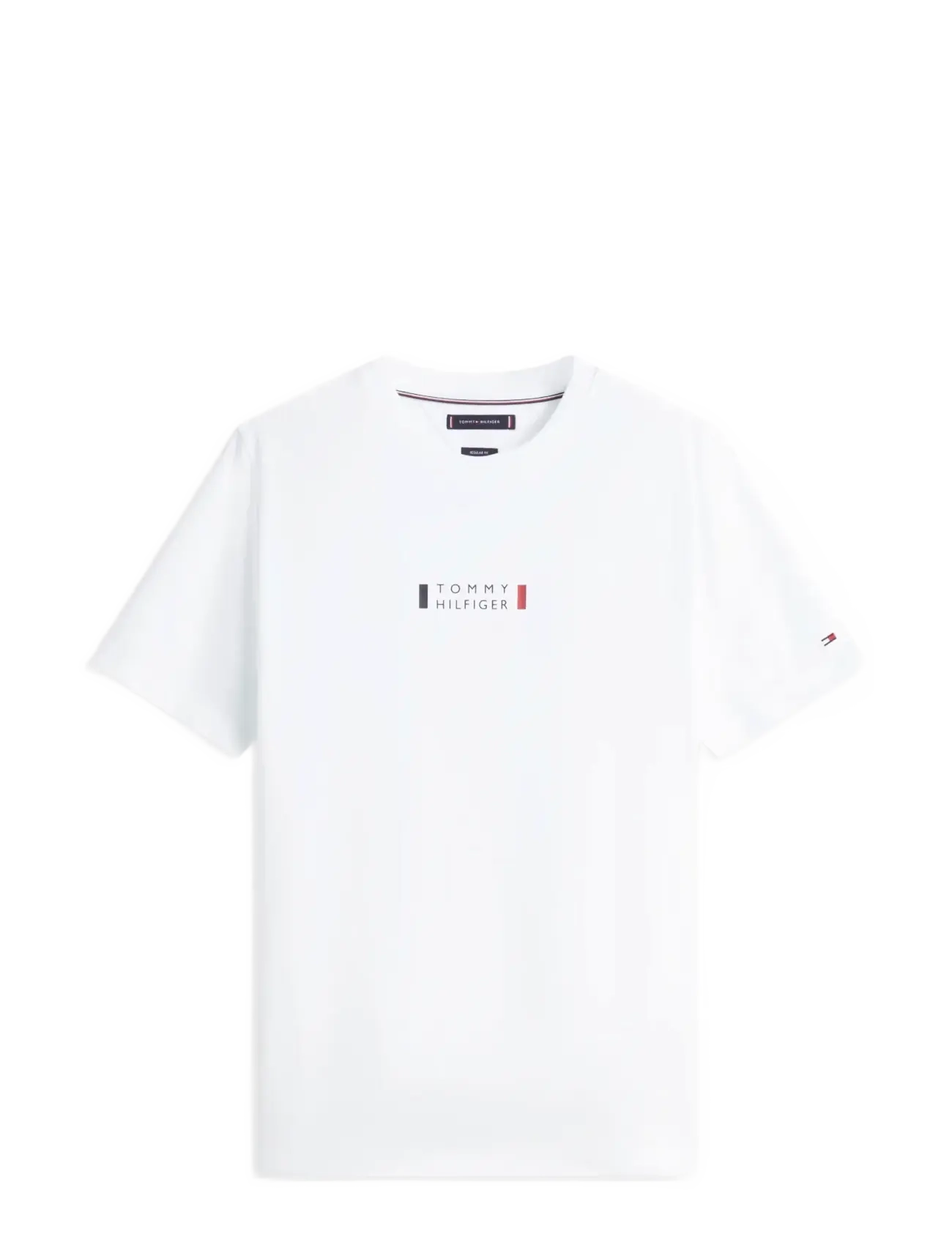 Tommy Hilfiger BRAND LOVE SMALL CENTER TEE - Tommy Hilfiger - WHITE / white