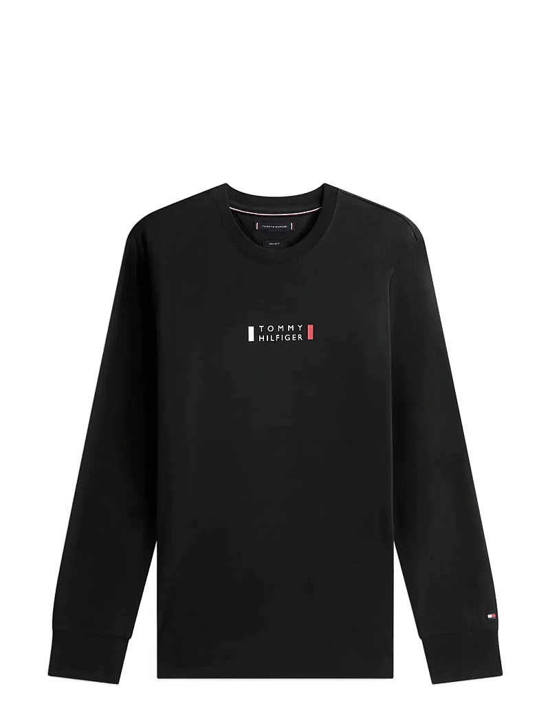 Tommy Hilfiger - BRAND LOVE LS TEE - långärmade t-shirts - black - 1