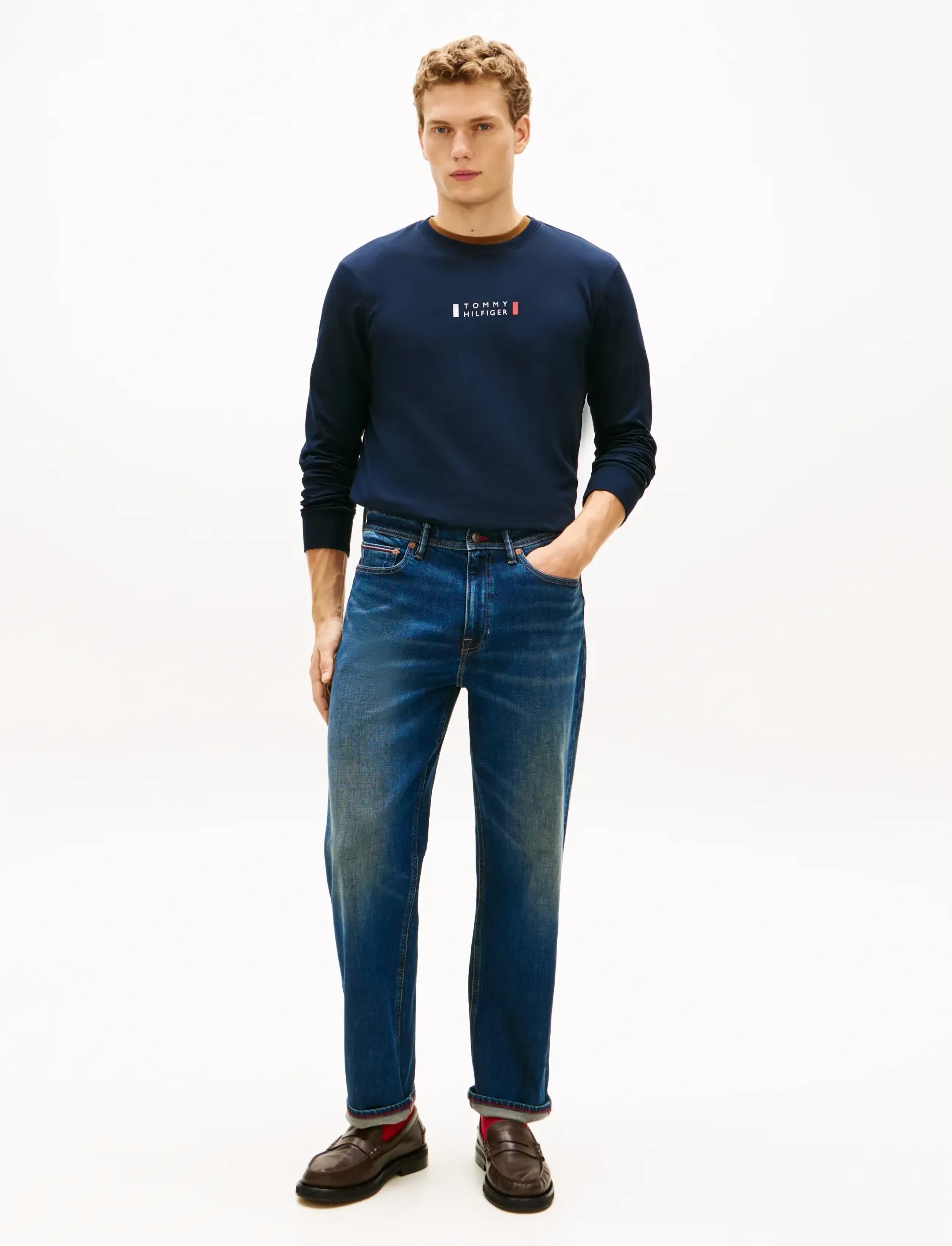 Tommy Hilfiger - BRAND LOVE LS TEE - long-sleeved t-shirts - desert sky - 2
