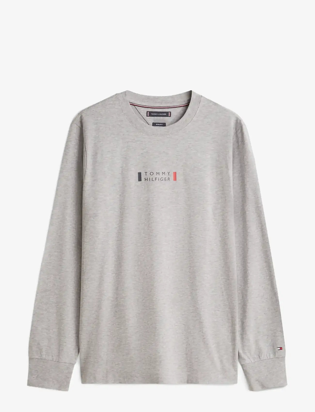 Tommy Hilfiger - BRAND LOVE LS TEE - långärmade t-shirts - medium grey heather - 1