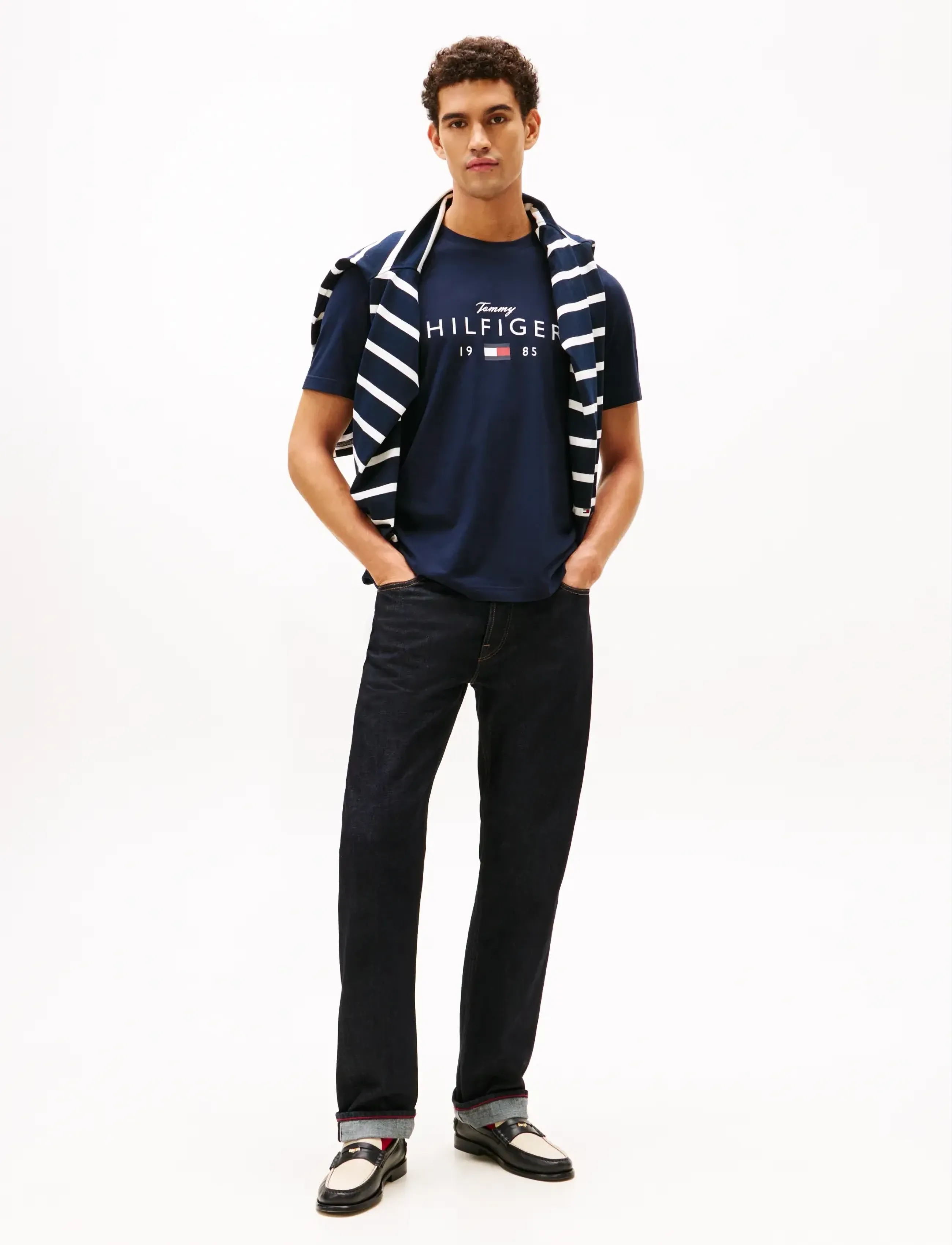 Tommy Hilfiger - BRAND LOVE BIG HILFIGER TEE - kortærmede t-shirts - desert sky - 2