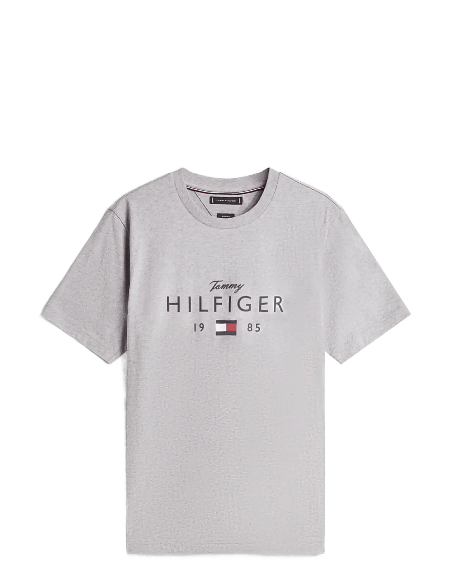 Tommy Hilfiger - BRAND LOVE BIG HILFIGER TEE - t-krekli ar īsām piedurknēm - medium grey heather - 1