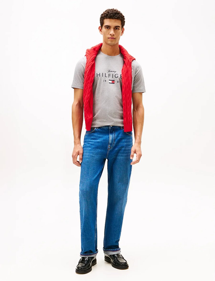 Tommy Hilfiger - BRAND LOVE BIG HILFIGER TEE - t-krekli ar īsām piedurknēm - medium grey heather - 2