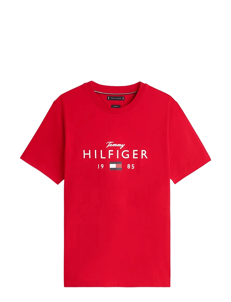 Tommy Hilfiger - BRAND LOVE BIG HILFIGER TEE - kortærmede t-shirts - medium red - 1