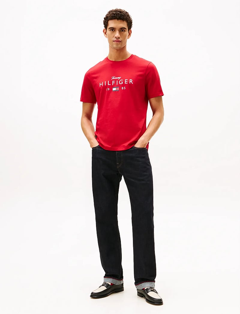 Tommy Hilfiger - BRAND LOVE BIG HILFIGER TEE - kortærmede t-shirts - medium red - 2