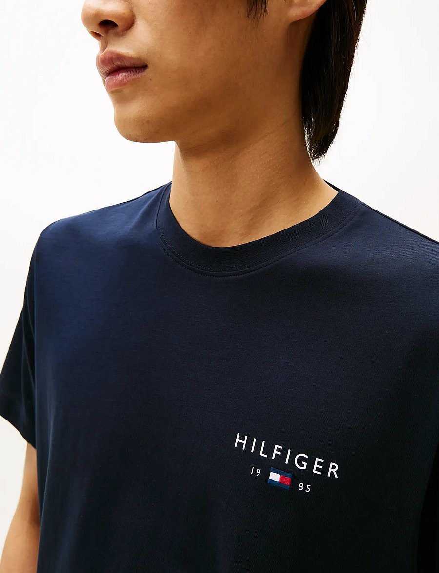 Tommy Hilfiger - BRAND LOVE SMALL HILFIGER TEE - kortærmede t-shirts - desert sky - 4