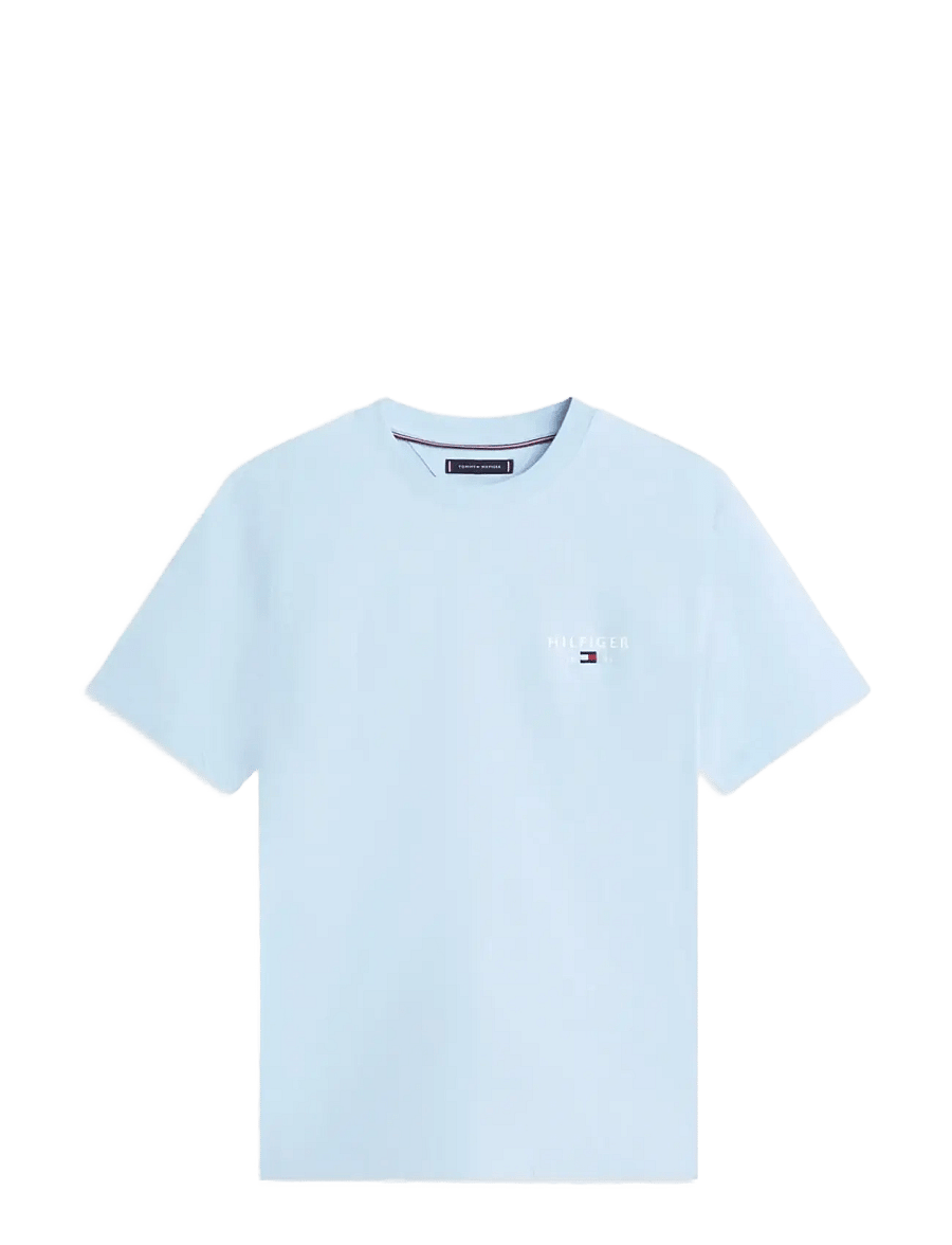 Tommy Hilfiger - BRAND LOVE SMALL HILFIGER TEE - kurzärmelige t-shirts - well water - 1