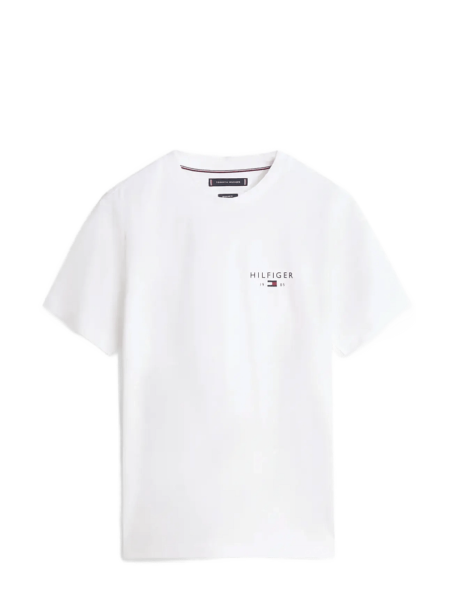 Tommy Hilfiger - BRAND LOVE SMALL HILFIGER TEE - kortærmede t-shirts - white - 1