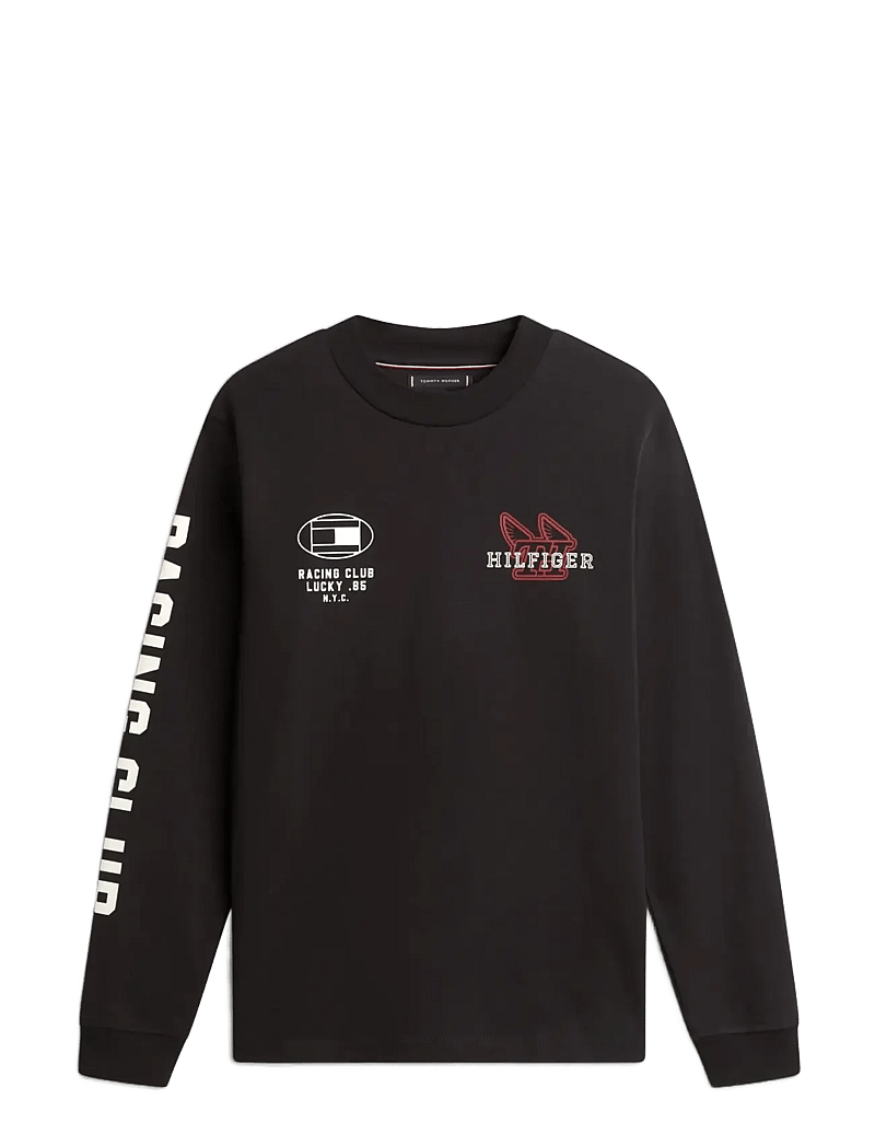 Tommy Hilfiger - MODERN ATHLEISURE LS TEE - long-sleeved t-shirts - black - 1