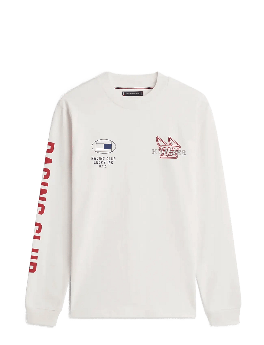 Tommy Hilfiger - MODERN ATHLEISURE LS TEE - langärmelige t-shirts - ivory petal - 1