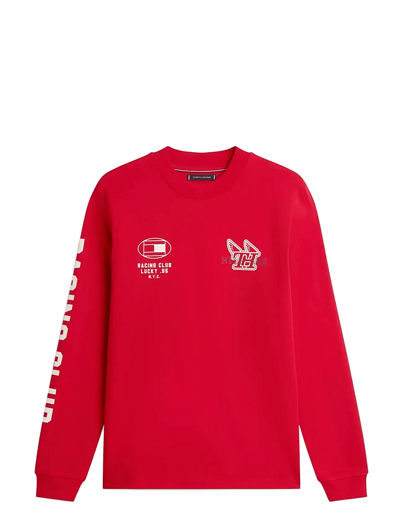 Tommy Hilfiger - MODERN ATHLEISURE LS TEE - langærmede t-shirts - medium red - 1