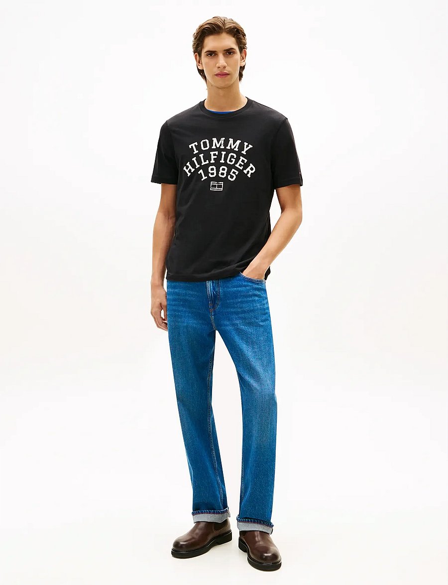 Tommy Hilfiger - HILFIGER ARCH TEE - kortärmade t-shirts - black - 3