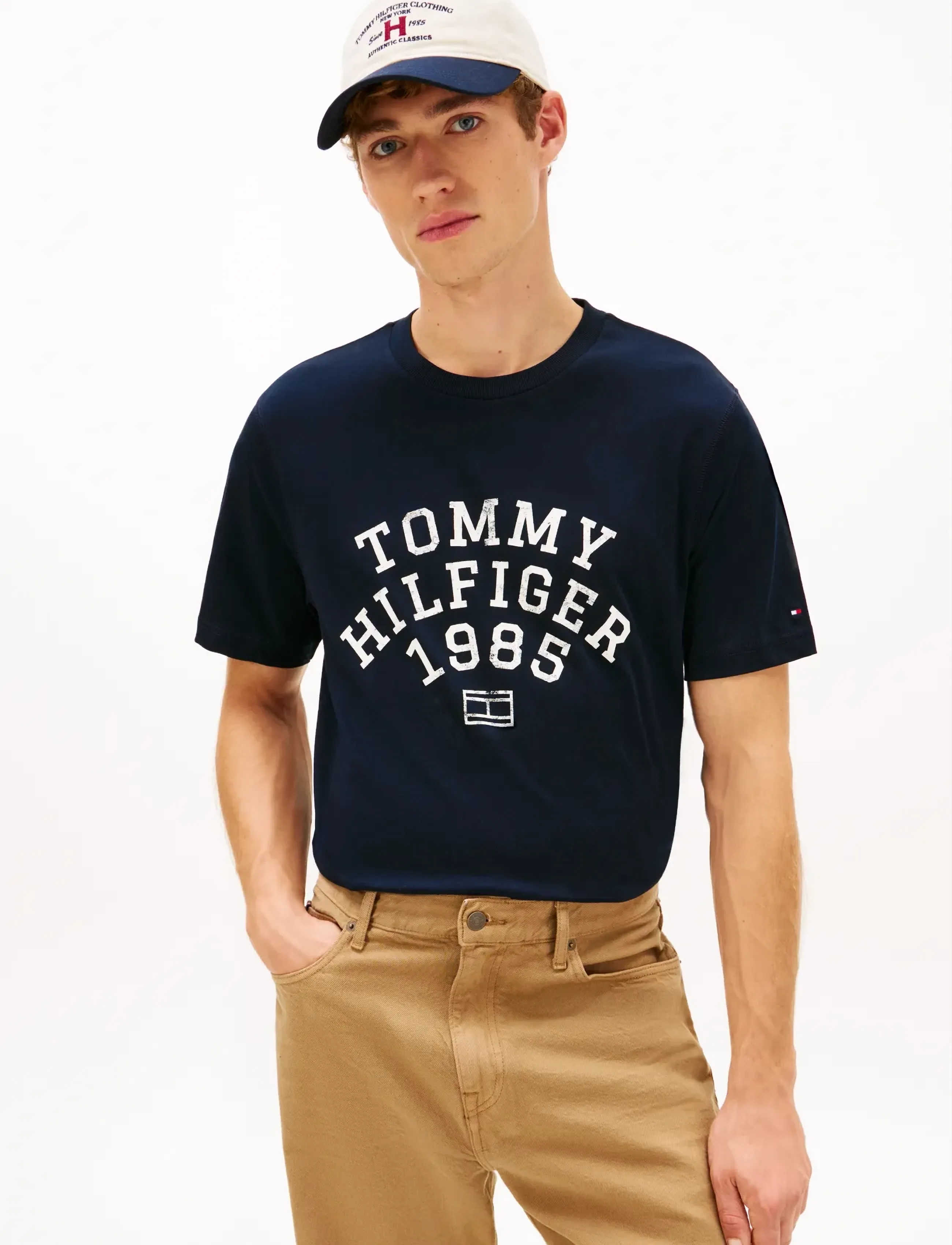 Tommy Hilfiger HILFIGER ARCH TEE - Tommy Hilfiger - DESERT SKY / navy