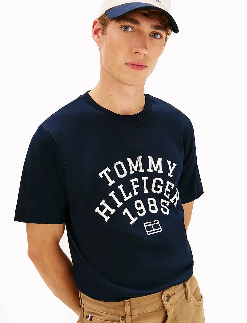 Tommy Hilfiger - HILFIGER ARCH TEE - kortærmede t-shirts - desert sky - 4