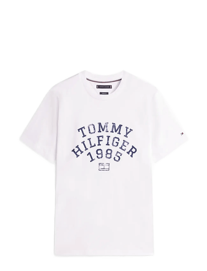 Tommy Hilfiger - HILFIGER ARCH TEE - kortärmade t-shirts - white - 1