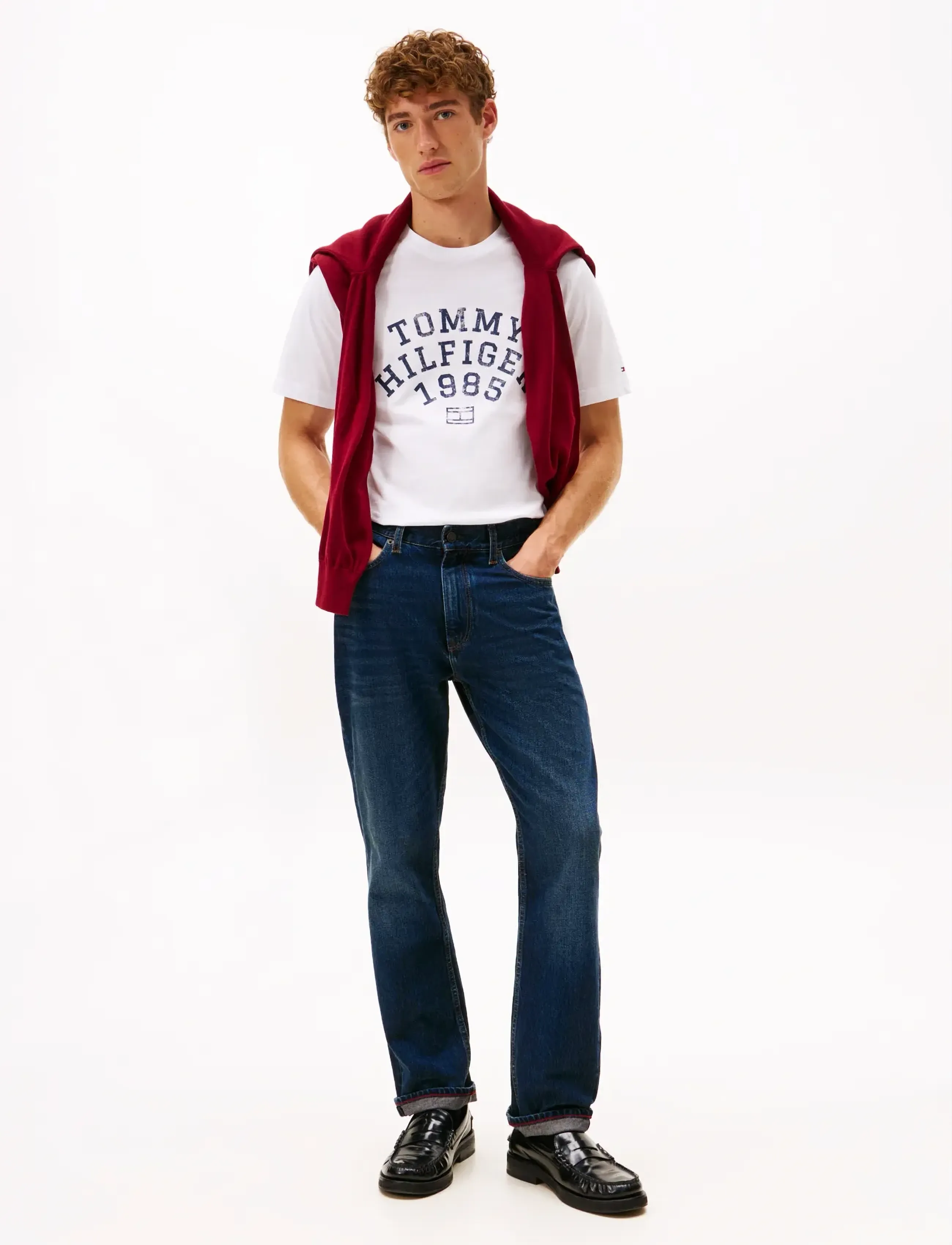 Tommy Hilfiger - HILFIGER ARCH TEE - kortärmade t-shirts - white - 2