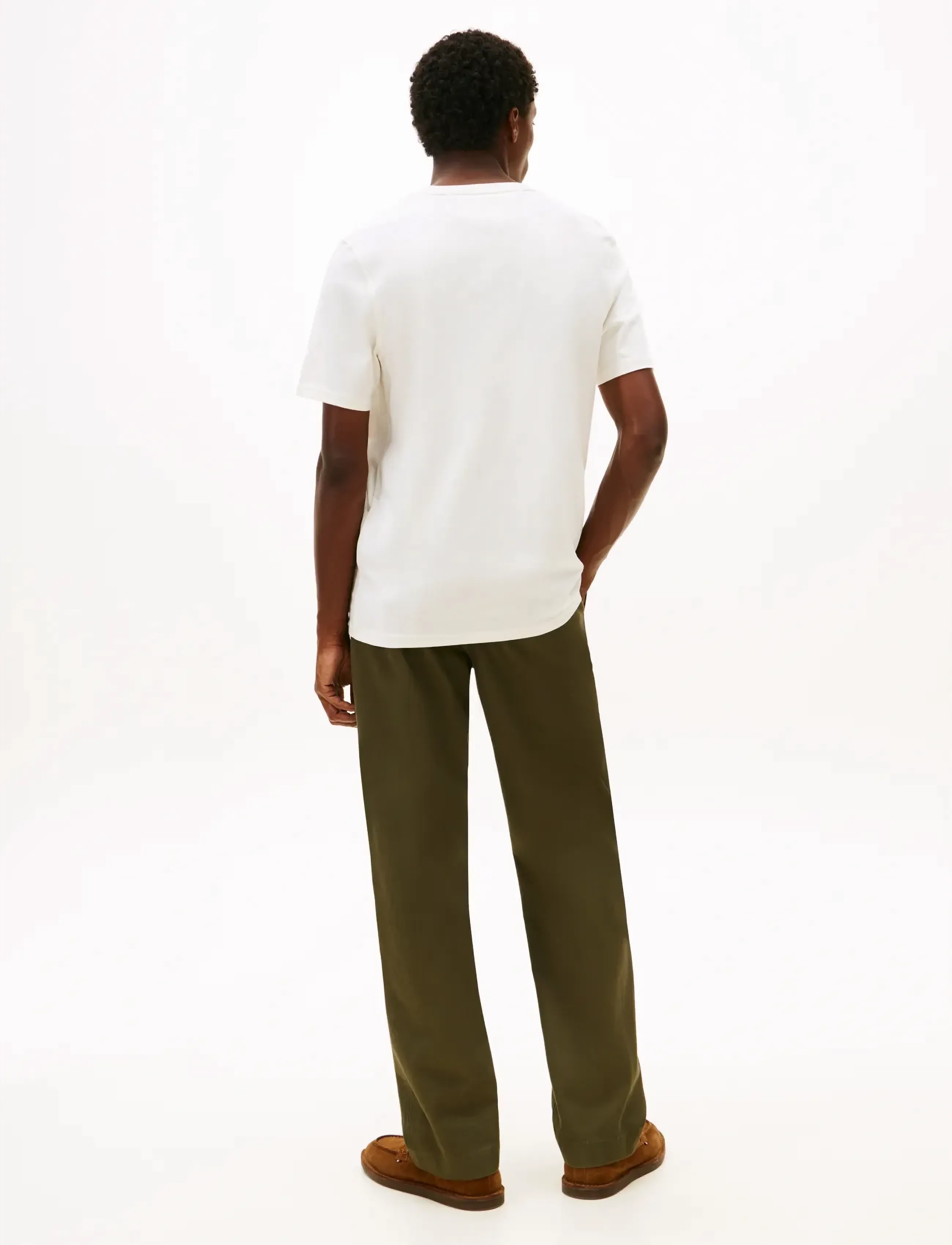 Tommy Hilfiger - MODERN ATH GRAPHIC BADGE TEE - kortärmade t-shirts - ivory petal - 3