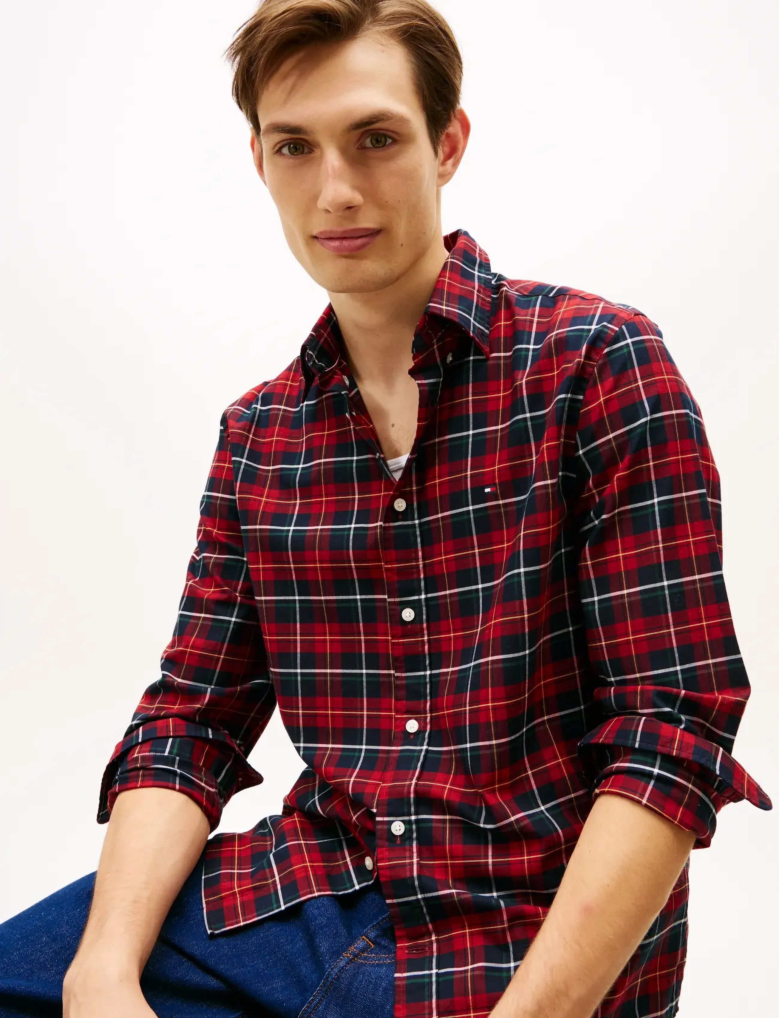 Tommy Hilfiger - MERCERIZED TARTAN RF SHIRT - regatta red / check - 4