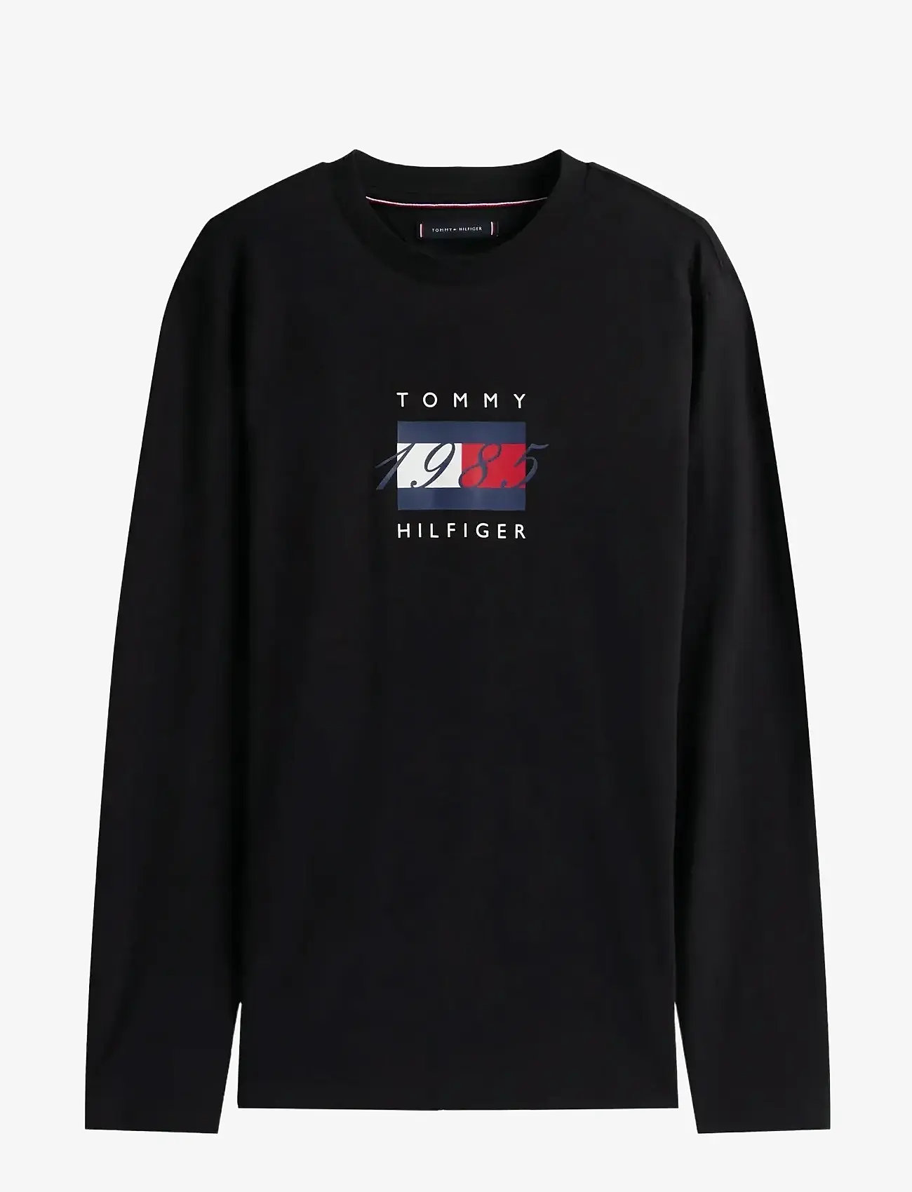 Tommy Hilfiger - LINEAR FLAG GRAPHIC LS TEE - langärmelig - black - 1